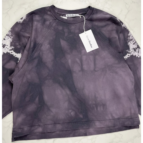 ACNE STUDIOS Purple Cotton Sweatshirt Tie dyed size SMALL